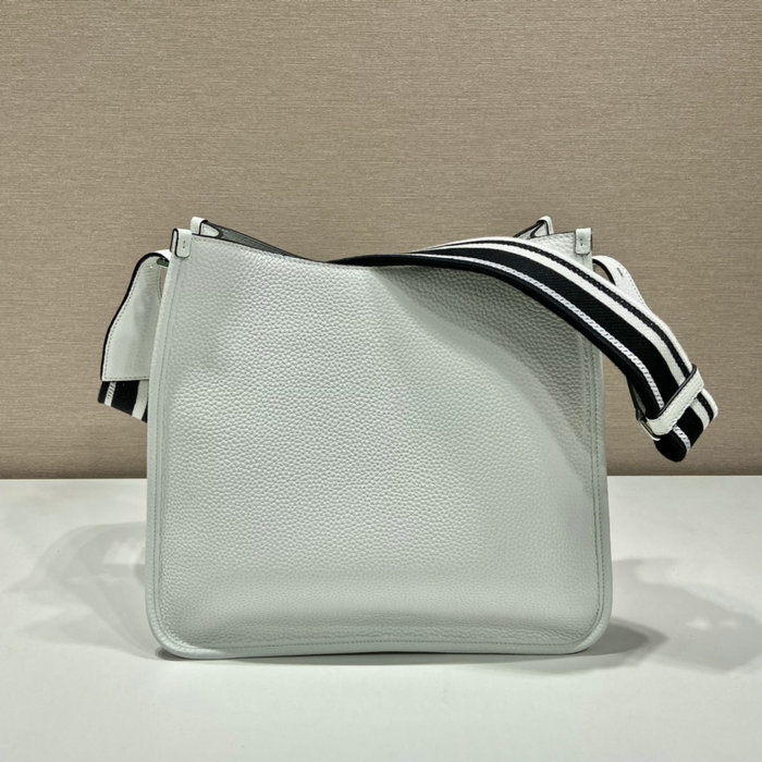 Prada Leather Shoulder Bag White 1BC073