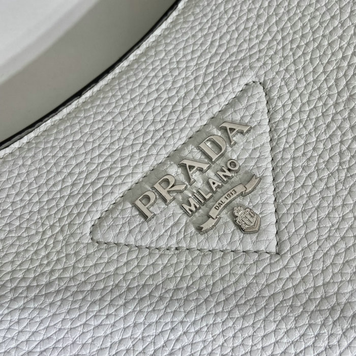 Prada Leather Shoulder Bag White 1BC073