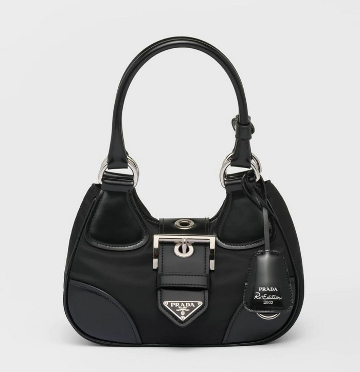 Prada Moon Re-Nylon and leather bag 1BA381