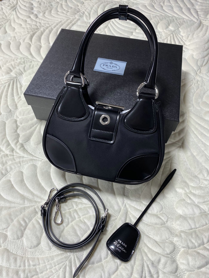 Prada Moon Re-Nylon and leather bag 1BA381