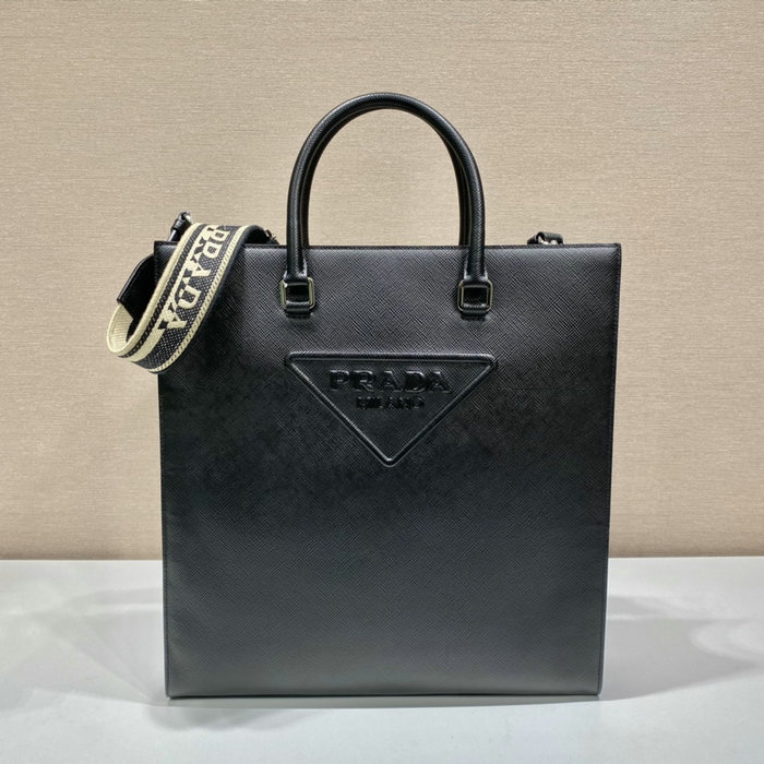 Prada Saffiano Leather Tote Bag Black 2VG084