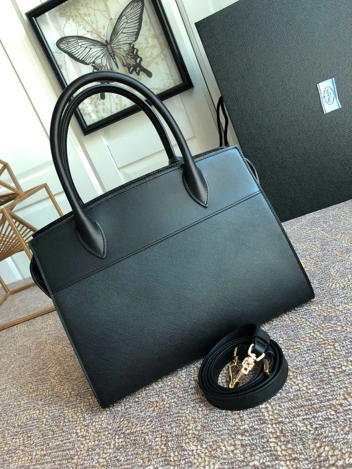 Prada Saffiano leather Tote Bag Black lBA046