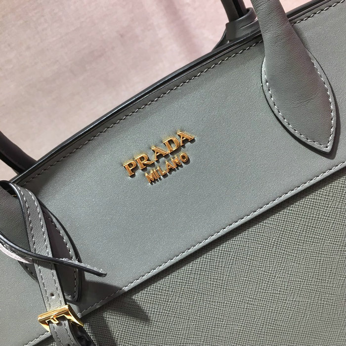 Prada Saffiano leather Tote Bag Grey lBA046