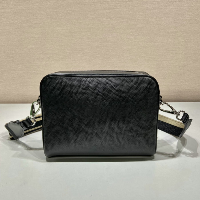 Prada Saffiano leather shoulder bag Black 2VH152