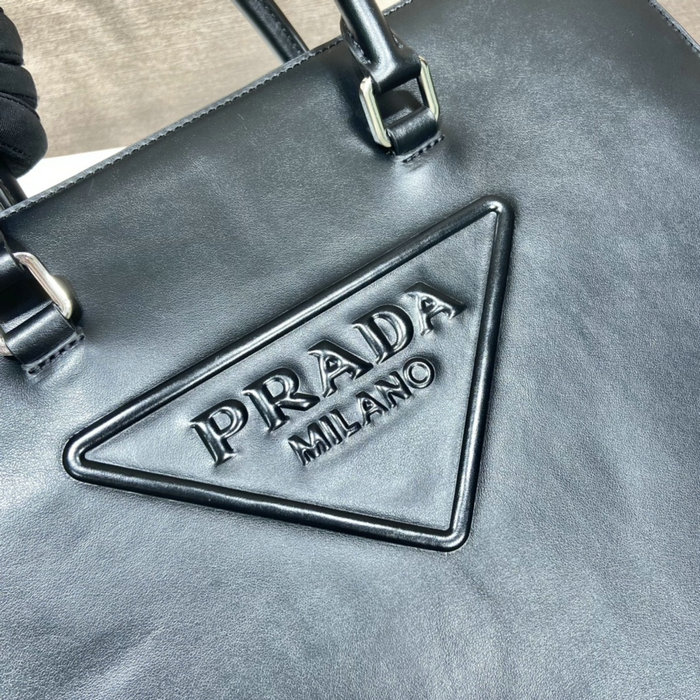 Prada Smooth Leather Tote Bag Black 2VG084