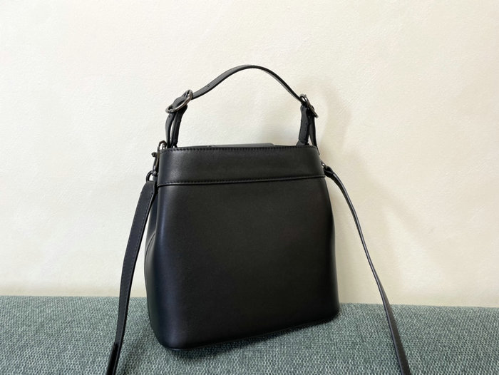 Valentino Calfskin Bucket Bag Black V1122