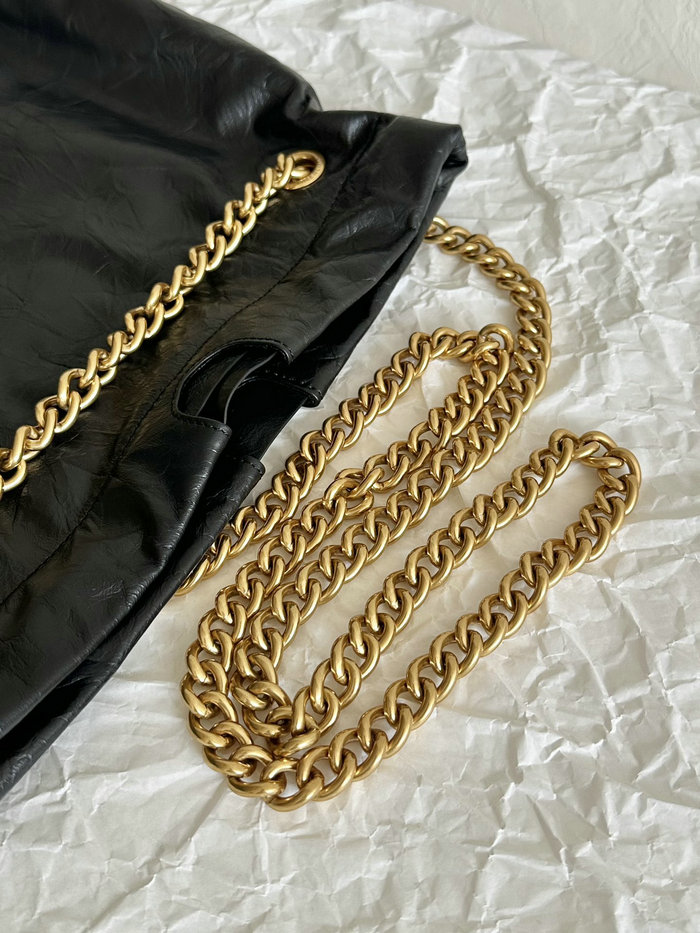 Balenciaga Crush Medium Tote Bag Black B742941