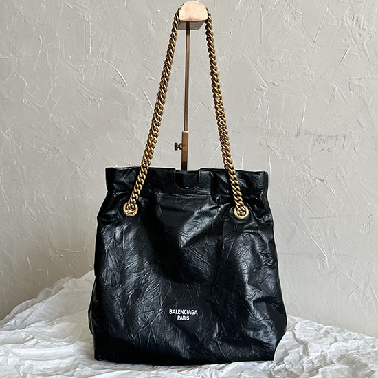 Balenciaga Crush Small Tote Bag Black B742942