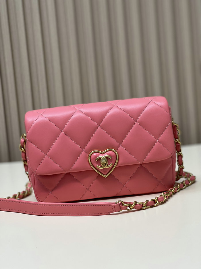 Chanel Lambskin Small Flap Bag Pink AS3986