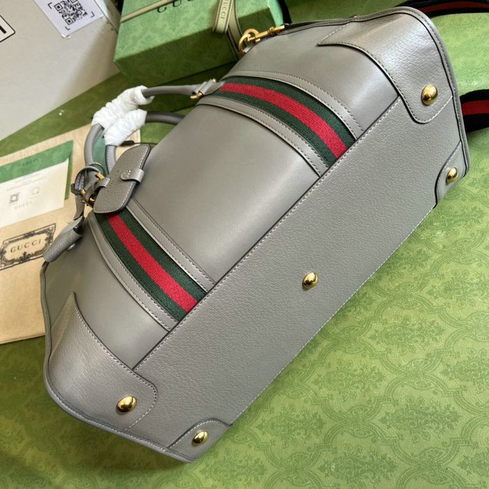 Gucci Bauletto Extra Large Duffle Bag Grey 715671