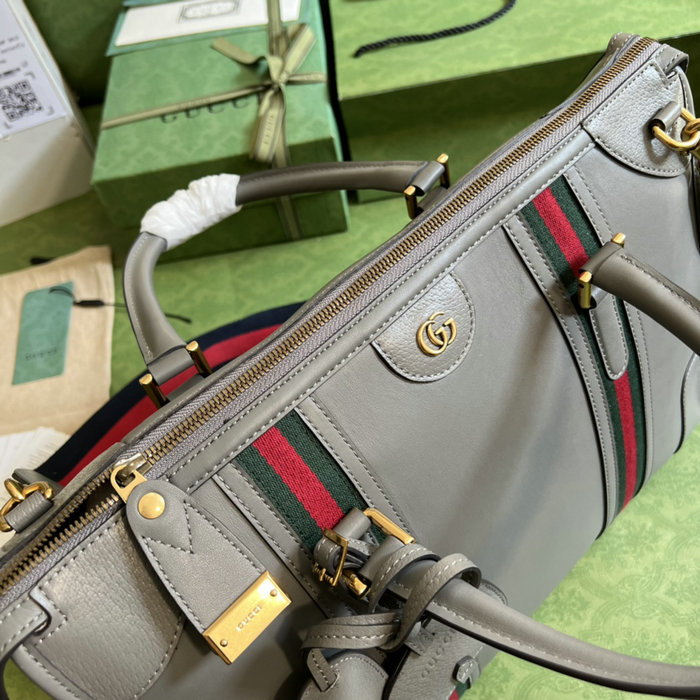 Gucci Bauletto Extra Large Duffle Bag Grey 715671