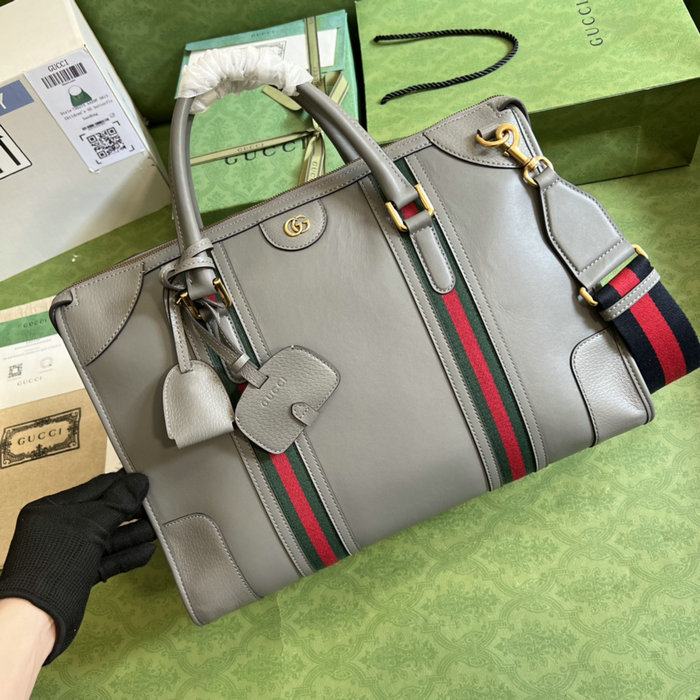 Gucci Bauletto Extra Large Duffle Bag Grey 715671