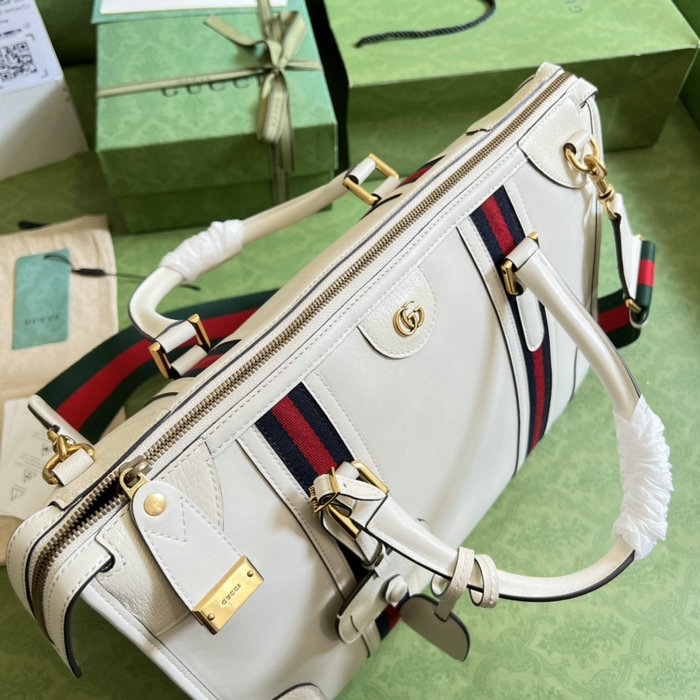 Gucci Bauletto Extra Large Duffle Bag White 715671