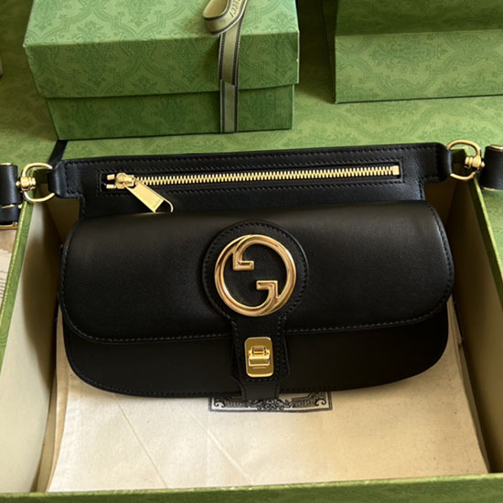 Gucci Leather Blondie belt bag black 718154