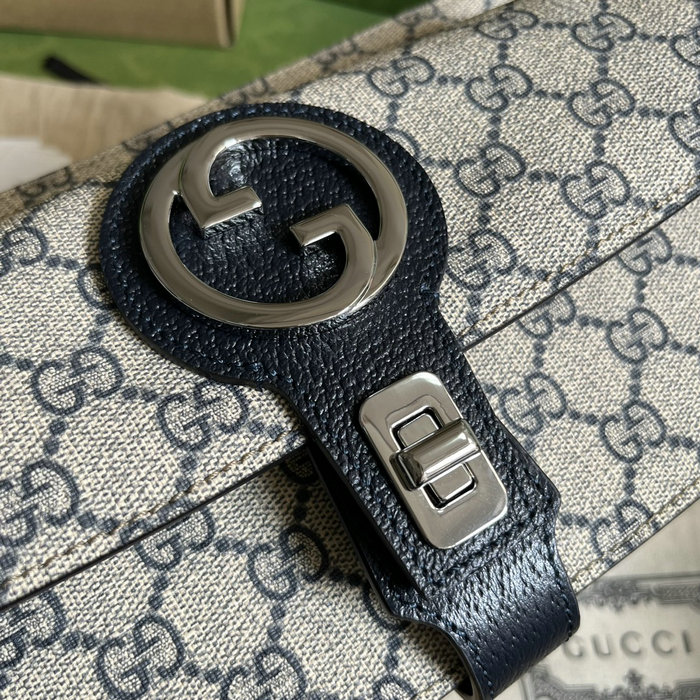 Gucci Supreme canvas Blondie belt bag Blue 718154