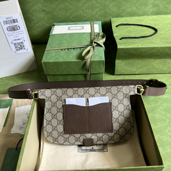 Gucci Supreme canvas Blondie belt bag brown 718154