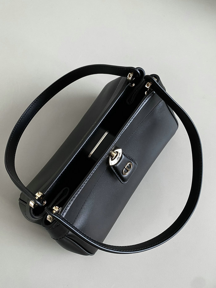 Small Dior Leather Key Bag Black D6098