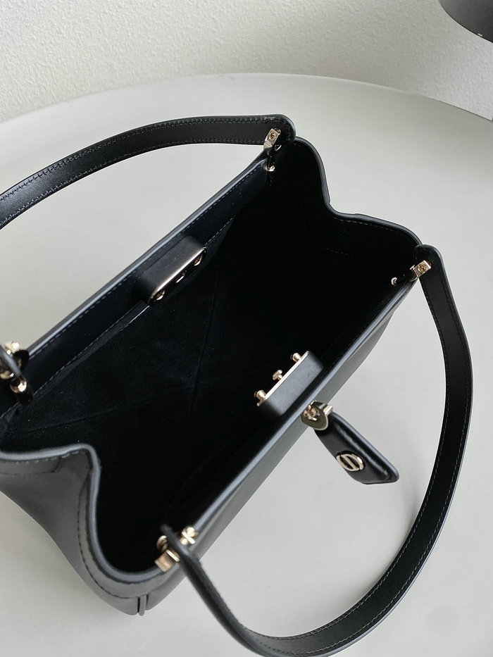 Small Dior Leather Key Bag Black D6098