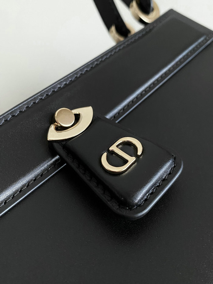 Small Dior Leather Key Bag Black D6098