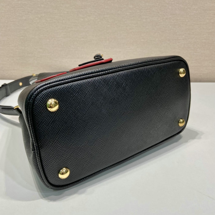 Prada Double Saffiano leather mini bag Black 1BG443