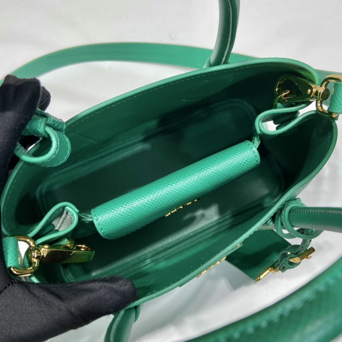 Prada Double Saffiano leather mini bag Green 1BG443