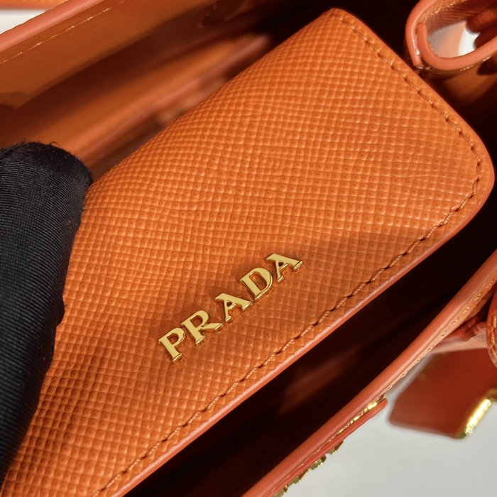 Prada Double Saffiano leather mini bag Orange 1BG443