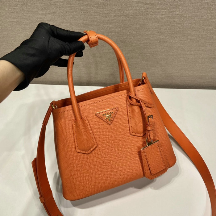 Prada Double Saffiano leather mini bag Orange 1BG443