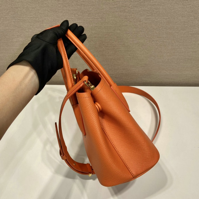 Prada Double Saffiano leather mini bag Orange 1BG443