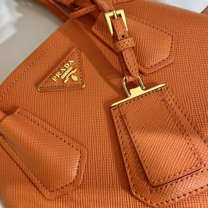 Prada Double Saffiano leather mini bag Orange 1BG443