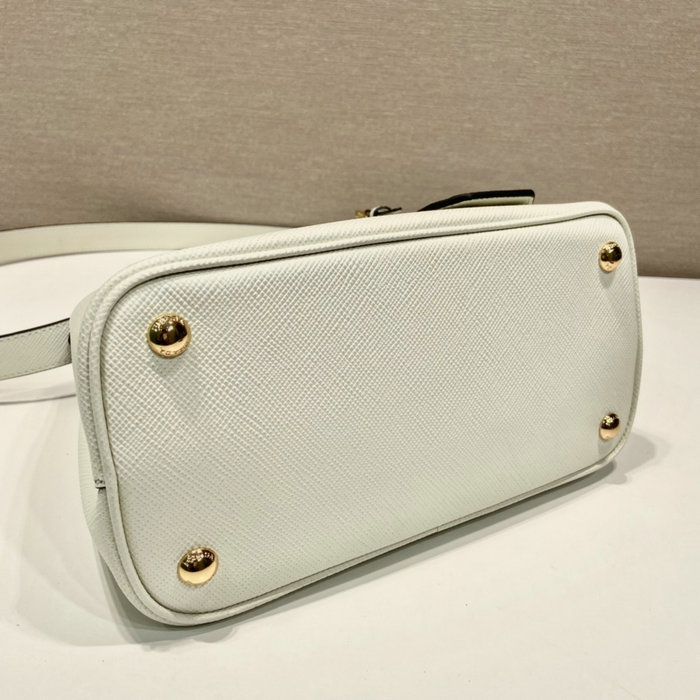 Prada Double Saffiano leather mini bag White 1BG443