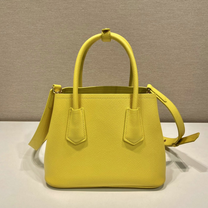 Prada Double Saffiano leather mini bag Yellow 1BG443