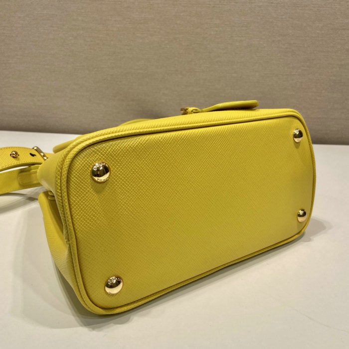 Prada Double Saffiano leather mini bag Yellow 1BG443