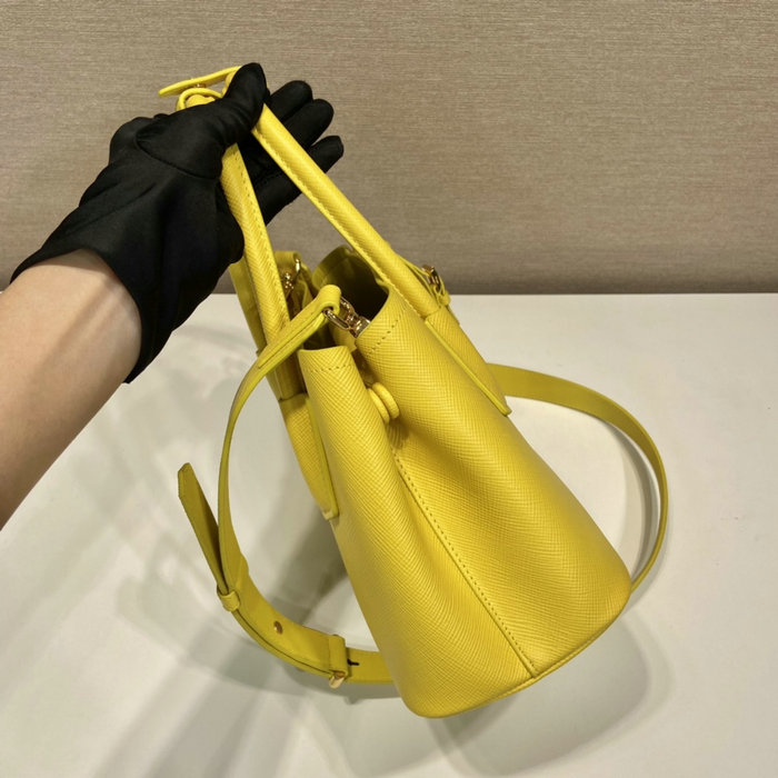 Prada Double Saffiano leather mini bag Yellow 1BG443