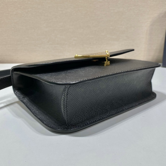 Prada Embleme Saffiano shoulder bag Black 1BD320