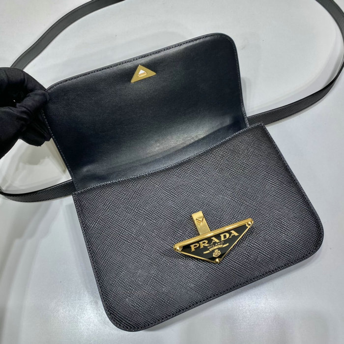 Prada Embleme Saffiano shoulder bag Black 1BD320