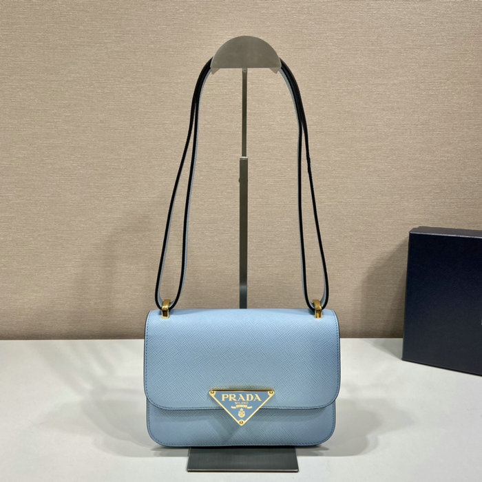 Prada Embleme Saffiano shoulder bag Blue 1BD320