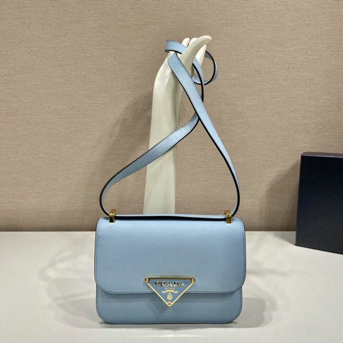 Prada Embleme Saffiano shoulder bag Blue 1BD320