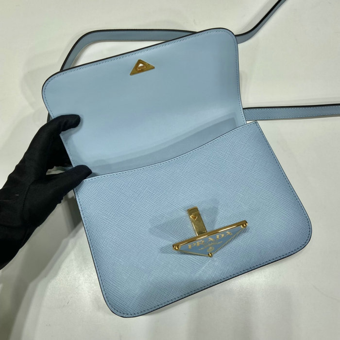 Prada Embleme Saffiano shoulder bag Blue 1BD320