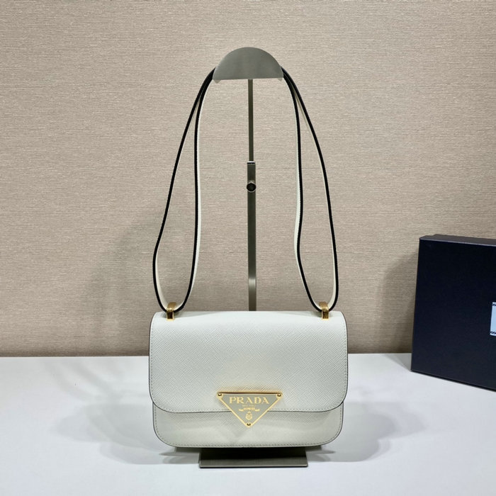 Prada Embleme Saffiano shoulder bag White 1BD320