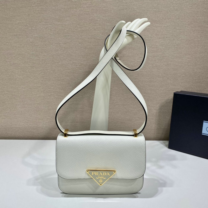 Prada Embleme Saffiano shoulder bag White 1BD320