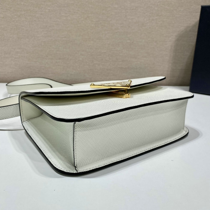 Prada Embleme Saffiano shoulder bag White 1BD320