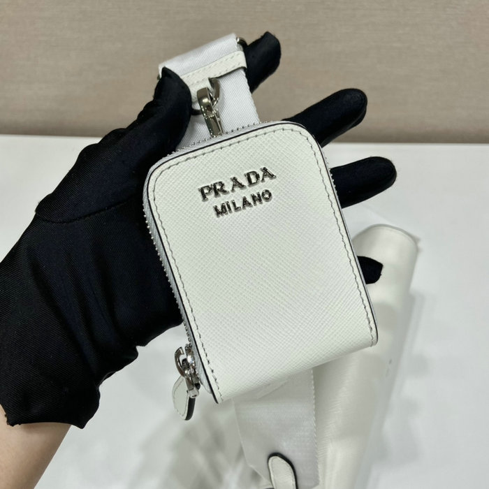 Prada Saffiano leather mini envelope bag White 1BP020