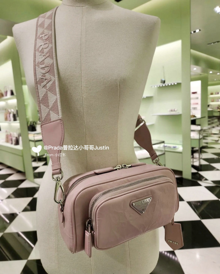 Prada multi-pocket shoulder bag Alabaster Pink 1BH198