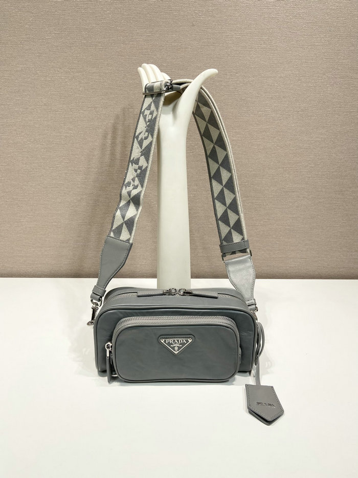 Prada multi-pocket shoulder bag Slate Grey 1BH198