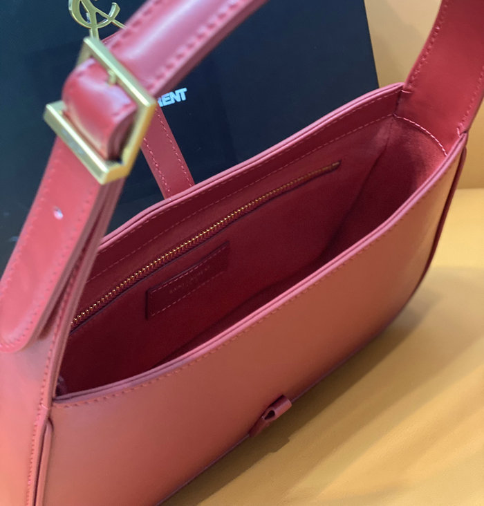 Saint Laurent Monogram Smooth Leahter Hobo Bag Red 657228