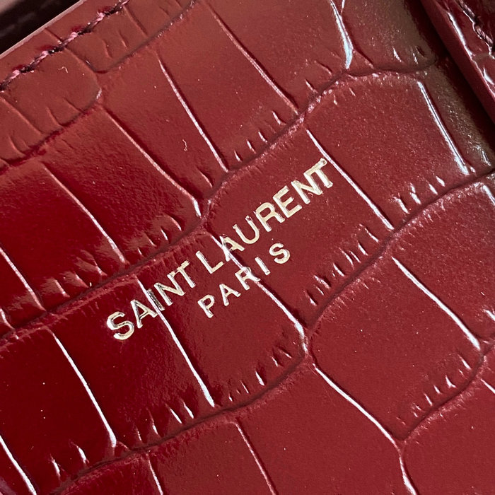 Saint Laurent Sac De Jour Nano Bag Burgundy 392035