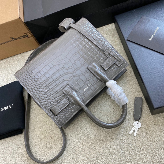 Saint Laurent Sac De Jour Nano Bag Grey 392035