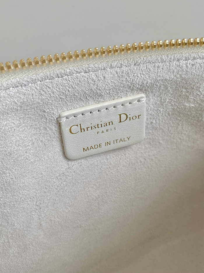 Dior Cannage Lambskin Club Bag White M2252