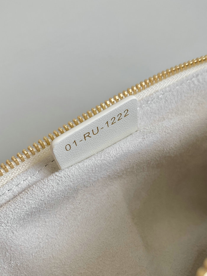 Dior Cannage Lambskin Club Bag White M2252