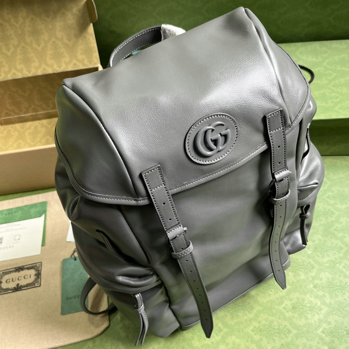 Gucci Backpack with tonal Double G Grey 725657